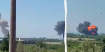 Уламки винищувача F-16 на місці падіння