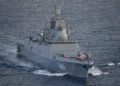 Військовий корабель у водах Балтійського моря