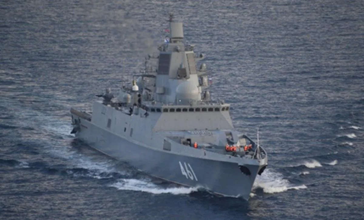Військовий корабель у водах Балтійського моря
