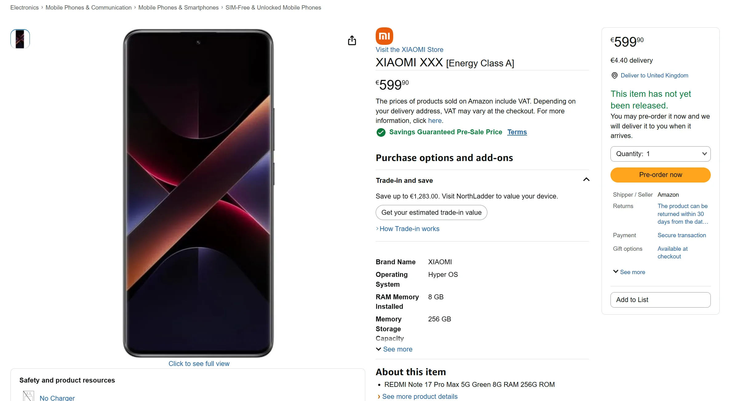 Задня панель з подвійною камерою Redmi Note 17