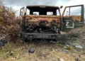 Знищена ворожа техніка на дорозі