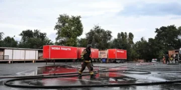 Знищений внаслідок удару логістичний склад
