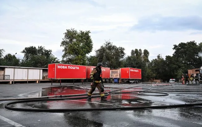 Знищений внаслідок удару логістичний склад