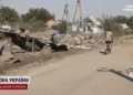 Зруйновані будинки в прифронтовому селищі