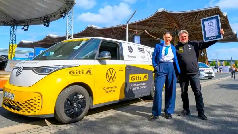 Електричний фургон Volkswagen під час навколосвітньої подорожі