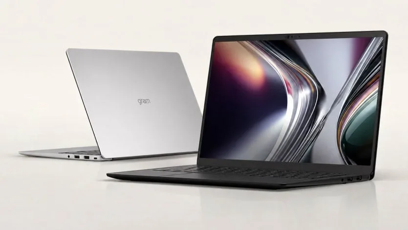 Ноутбук LG Gram Book 14 у відкритому вигляді