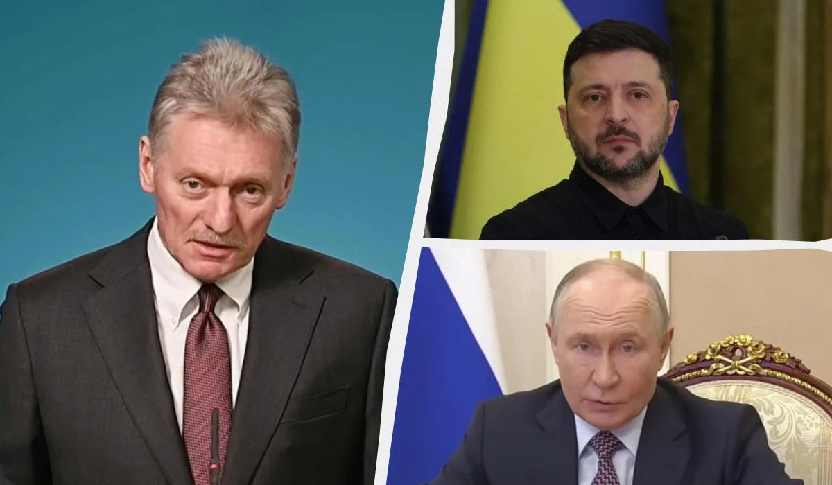 Прапори України та Росії на фоні перемовин