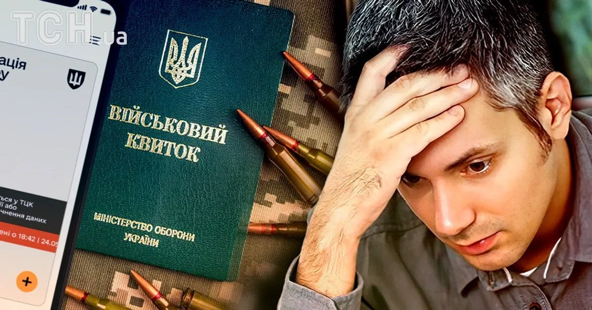 Смартфон з відкритим застосунком військового обліку