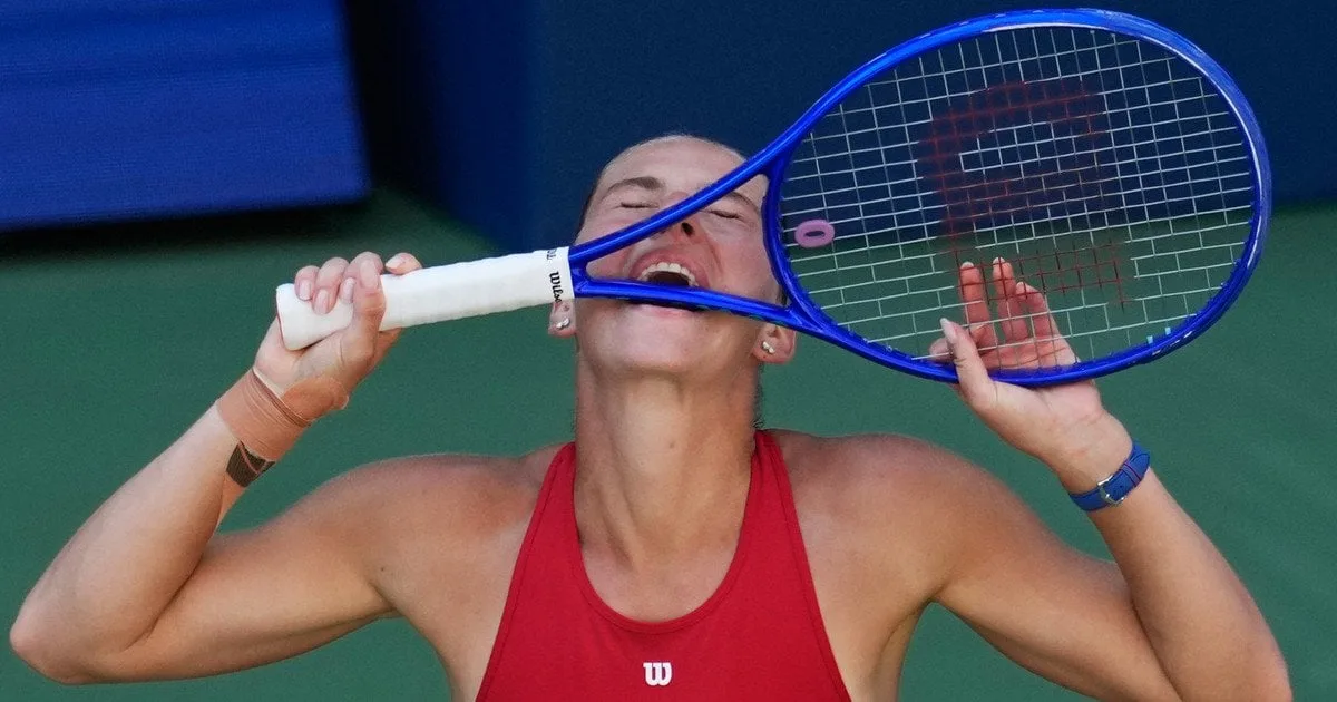 Тенісистка на корті під час матчу US Open