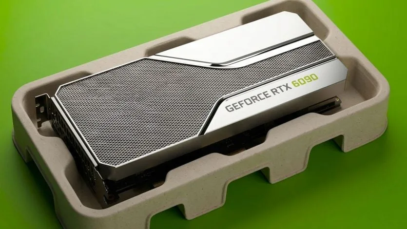 Відеокарта NVIDIA нового поколіня на столі