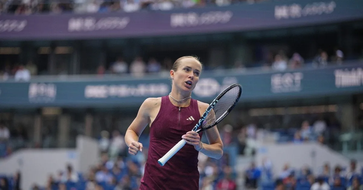 Еліна Світоліна під час матчу на турнірі WTA 1000