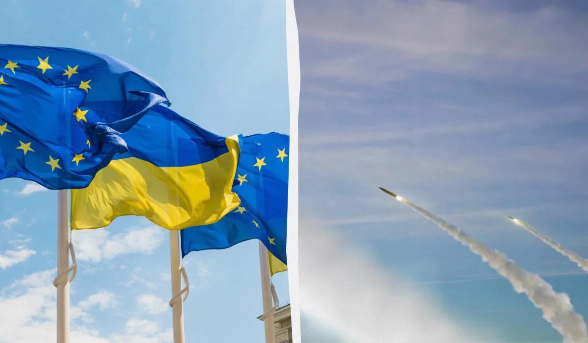 Європейський прапор на будинку комісії в Брюсселі