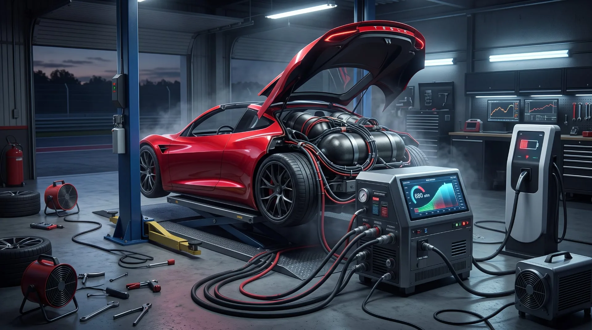 Порівняння прискорення Roadster і реактивного винищувача