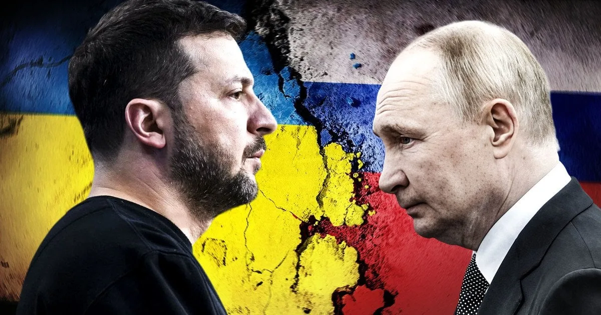 Портрети Володимира Зеленського та Володимира Путіна