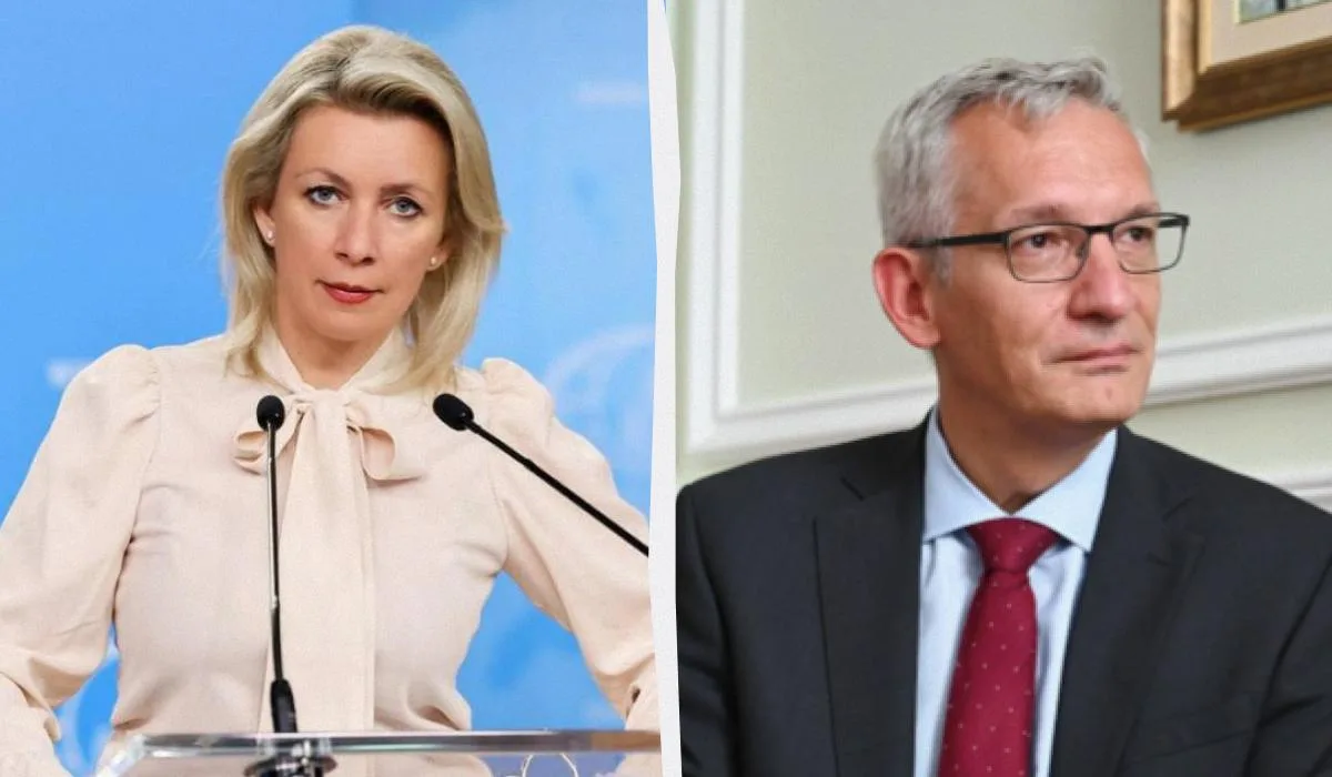 Прапори Німеччини та Росії на тлі напруги